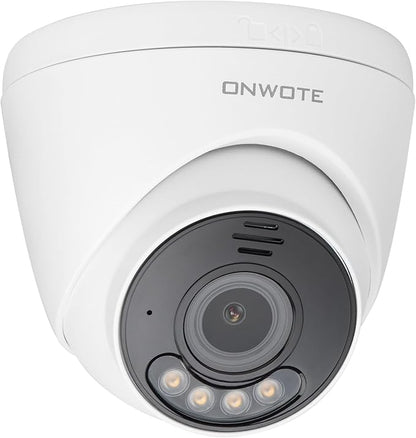 ONWOTE 12MP PoE IP Security Camera Outdoor, 2 Way Talk, Smart Color Night Vision, 4000x3000 12 Megapixels 30fps, 123° FoV, AI Detection, Commercial Wired Camera for Business, Add-on to PoE NVR System