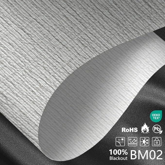 Motorized Blackout Roller Shades with Remote – Smart Blinds for Bedroom, Alexa Google Home Siri, Matter Compatible, Custom Electric Window Shades, Cordless Rechargeable