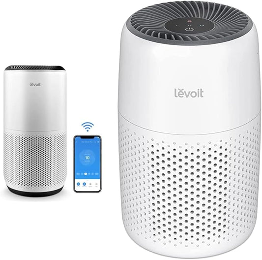 LEVOIT Air Purifiers, 1005 sq.ft, White & Air Purifiers for Bedroom Home, HEPA Freshener Filter Small Room Cleaner with Fragrance Sponge, White