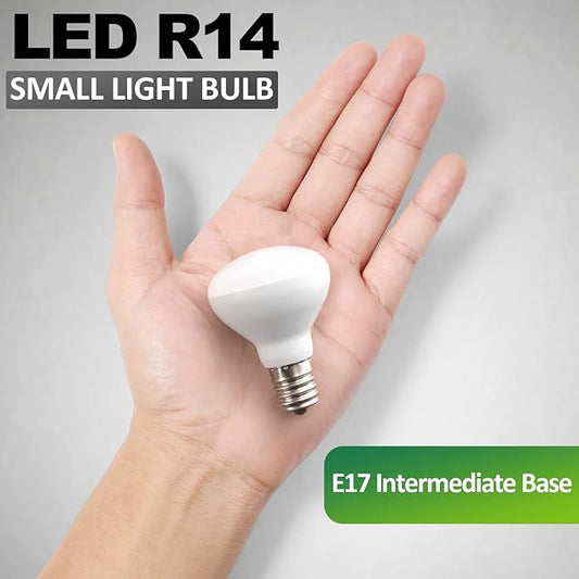 Maelsrlg E17 R14 LED Bulb, 4W (40W Equivalent) Mini Reflector Floodlight Light Bulb, E17 Intermediate Base, Soft White 2700K, 400 Lumens, Dimmable, Pack of 6