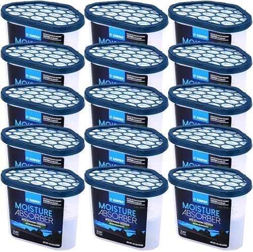 ZARPAX Moisture Absorber Activated Charcoal 10.5 oz - Set of 15