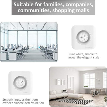 AYNEFY 12V Wired Doorbell,90dB Door Chime Home Access Control System Supporting No Install Battery Door Access Bell Visitors Voice Prompt Doorbell for Home Safety