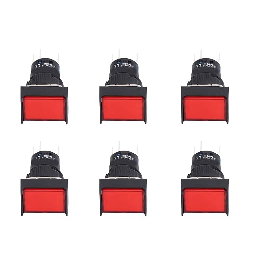 Push Button Switch 16mm Self Locking Design (Red)