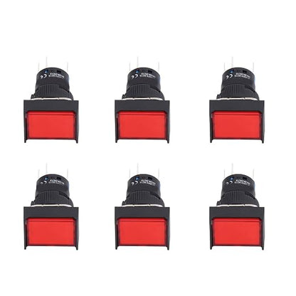 Push Button Switch 16mm Self Locking Design (Red)