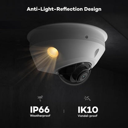 ONWOTE 12MP NVR 32 Channel Security Camera System, Face Recognition& AcuSearch, 32x 4K 8MP Vandal-Proof PoE IP Cameras, AI Color Night, 32CH Commercial NVR 8TB, 4 HDD Ports Support 40TB, Business CCTV