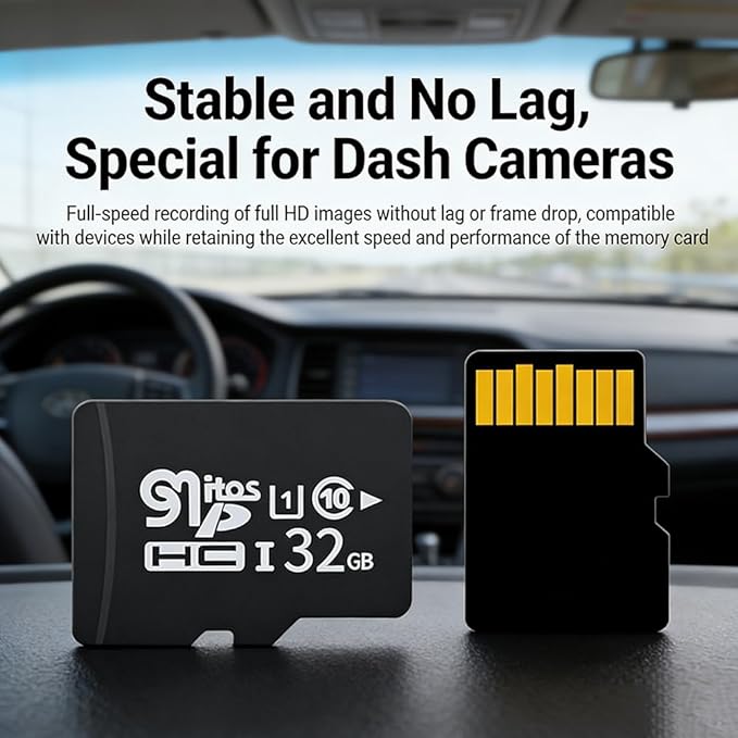 1 32GB/64GB Memory Card, high Durability IF Card, Suitable for Driving recorders and Security Cameras, Supports 4K Video Recording (64, GB)