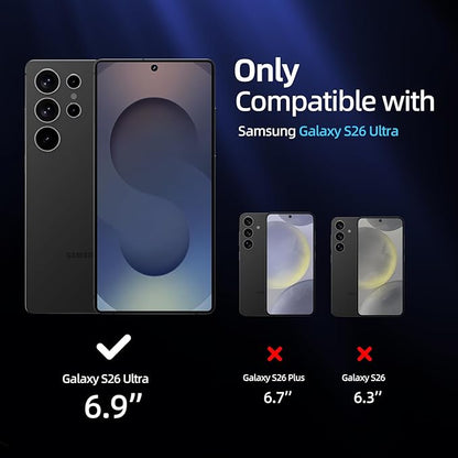 X-it for Samsung Galaxy S26 Ultra Screen Protector Privacy [Auto Alignment/Dust Removal],Bubble-Free,[100% Ultrasonic Fingerprint ID] Easy Installation Full Coverage Anti-Spy [Non-Glass] 2 Packs