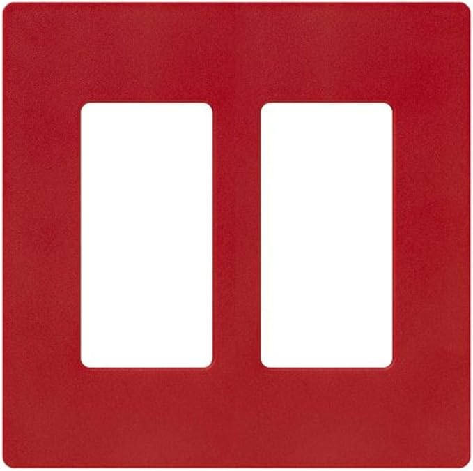 Lutron Claro 2 Gang Decorator/Rocker Wallplate, Satin, Hot (1-Pack) | SC-2-HT