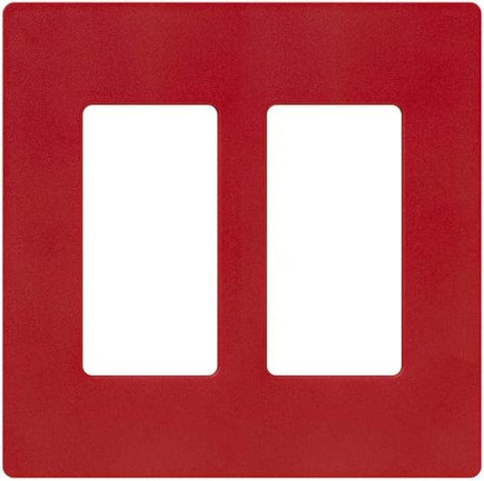 Lutron Claro 2 Gang Decorator/Rocker Wallplate, Satin, Hot (1-Pack) | SC-2-HT