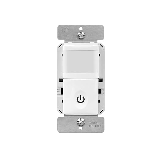 ENERLITES PIR Motion Sensor Switch, No Neutral, 5A/500W, Single Pole, White