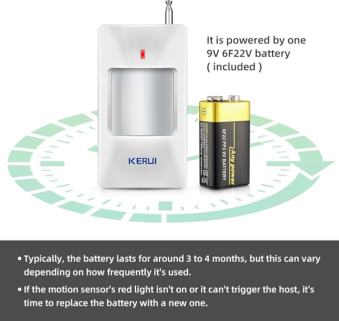 WiFi Alarm Security System, 120dB Home Alarm System with Free Notification APP Control and Motion Sensor and, WiFi Siren for Shed Garage Alarm