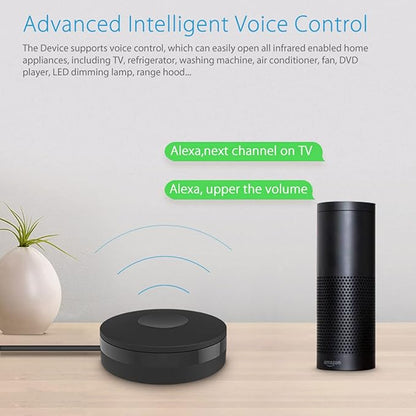 Smart IR Universal Remote Control: WiFi Infrared Remote Control, All in One Infrared Blaster for TV DVD Fans Air Conditioner, App Control, Smart Home Hub, Compatible with Alexa, Google Home