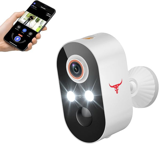Security Cameras Wireless Outdoor 1080P, 120° View, Battery Powered, 2.4GHz Wi-Fi Cameras for Home Security, AI Motion Detection, Color Night Vision, Cloud Storage (Sold Separately)