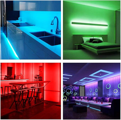 DAYBETTER Led Strip Lights Smart with App Control Remote, 5050 RGB for Bedroom, Music Sync Color Changing for Room Party 50ft