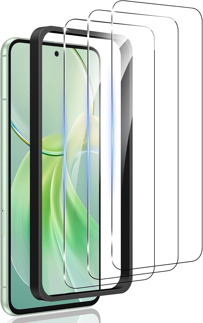 3 Pack for Google Pixel 9 Pro/Pixel 9 Screen Protector, Fingerprint Unlocking, 9H Hardness Tempered Glass High Definition Scratch and Shatterproof