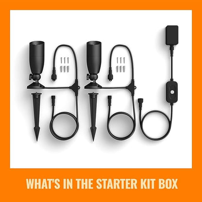 WiZ Connected LED Color Changing Outdoor Spotlight Extension - Starter Kit Required - Weatherproof - Control with WiZ App - Works with Google Home, Alexa, and Siri Shortcuts - 2 Pack