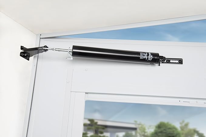 Wright Products Standard Duty Pneumatic Screen & Storm Door Closer – Adjustable Closing Speed, Quiet Operation, Easy Installation (Modern, Black)