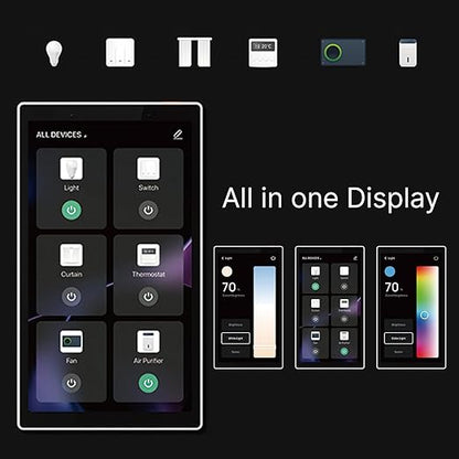 5 Inch Smart Home Control Panel Touchscreen, All-in-One Wall Mount Smart Switch with Built-in Multimode Gateway and Voice Assistant – Hands-Free Voice Control, Quick Smart Home Device Management