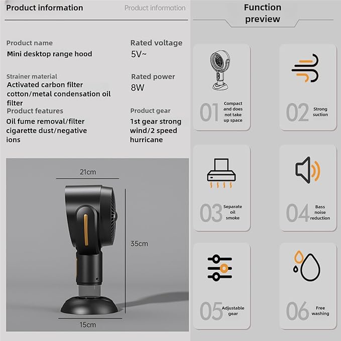 Smoke Away Purifier Fan Puffhide Purifier - Mini Smoke Diffuser and Portable Smoke Air Purifier, Smoke Fan for Smoking Indoors with Rechargeable Design.Puff Hide Smoke. (rechargeable gold)
