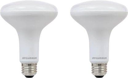 Sylvania LED Flood Light Bulb, BR30, 65W Equivalent, Efficient 9W, Dimmable, 10 Year, 650 Lumens, 3500K, Bright White - 2 Pack (78029)