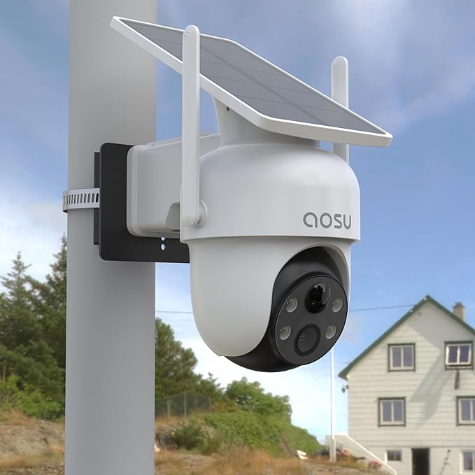 Pole Mount for for AOSU D1 SE/Lite/Max,eufy Solocam S340/E30,Reolink Argus PT 3MP/4MP/5MP/2K ANSQUE(GU01/SA01),SEHMUA,TP-Link Tapo Outdoor Pan/Tilt Wi-Fi,Cinnado B6 Security Cameras (Black)