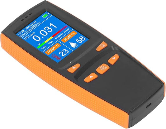 Meter Detector, 2.8 inch LCD Display Air Detector Handheld Air Quality Pollution Monitor Portable Analyzer USBOzone Concentration Tester for Home Industry Indoor Outdoor