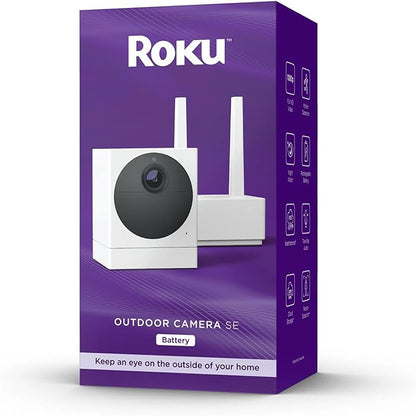 Roku Smart Home Outdoor Wire-Free Security Camera SE with Motion Detection Wireless (Renewed)