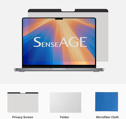SenseAGE Magnetic Privacy Screen Filter for MacBook Air 15 inch (2023-2025, M2, M3, M4), Easy On/Off Anti-Blue Light Privacy Screen Protector, Compatible with MacBook Air 15.3 inch