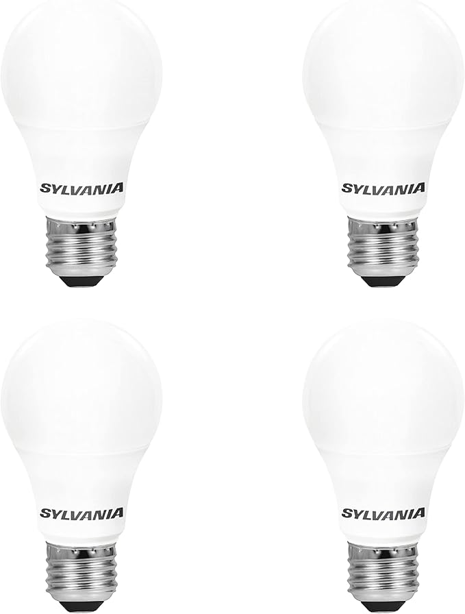 Sylvania LED Light Bulb, 60W Equivalent A19, Efficient 8.5W, Medium Base, Frosted Finish, 800 Lumens, Daylight - 4 Pack (79284)