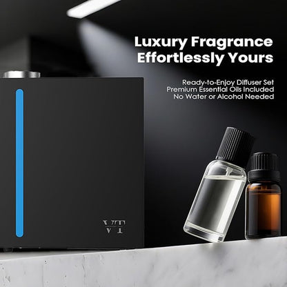 Waterless Essential Oil Diffuser 3000 Sq.Ft Coverage for Large Home,Hotel,Office,Includes fragrance essential oil set.Cold Air Scent Diffuser Machine with Bluetooth App Control,HVAC Fragrance Diffuser