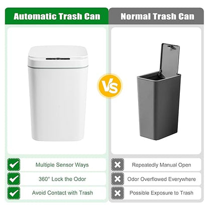 Kitchen Trash Can, 4.22 Gallon Small Motion Sensor Smart Trash Can, Automatic Touchless Garbage Can with Lid for Kitchen Bathroom Bedroom Office
