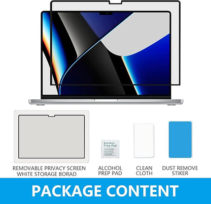 FILMEXT Macbook Pro 16 inch Privacy Screen Protector (M5 M4 M3 M2 Max/Pro M1, A3186 A3403 A2485 A2991 A2780),Bubble Free Privacy Screen for Macbook pro 16.2 2026-2021 Eye Care/Anti-Glare Filter