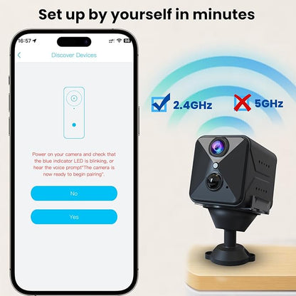 2026 Upgraded 4K Security Camera, Mini Nanny Cam for Home with Free Cloud Storage,WiFi Camera,Long Battery Life, Motion Detection,Remote Viewing,Wireless Camera for Pet/Baby/Nanny Surveillance