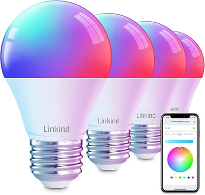 Linkind Dimmable A19 6-Pack & Smart A19 LED Bulbs 4-Pack
