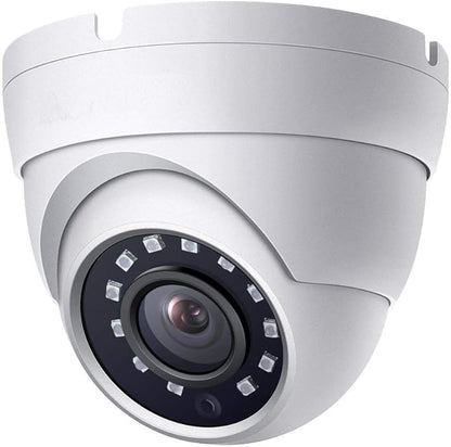 Real HD 2MP Dome TVI AHD CCTV Surveillance Security Camera, 2.8mm 100° Wide Viewing Angle, 1080P Dome Camera, 65ft Night Vision, Outdoor, Compatible with Analog TVI AHD CVI DVR, Full Metal Housing