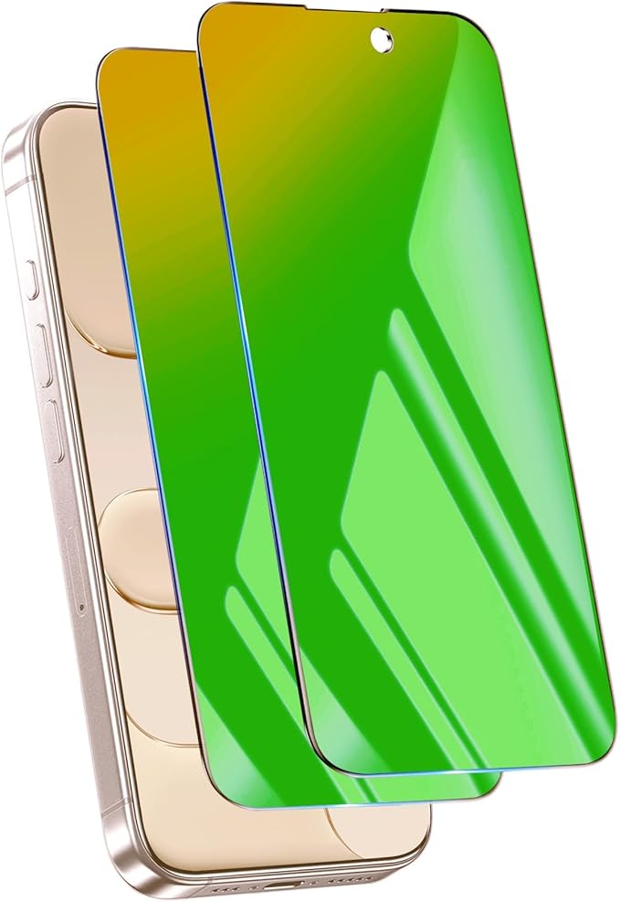2 Pack for iPhone Air Privacy Screen Protector Tempered Glass 6.5 inch Private Protective Film Anti-Blue Light Anti Spy No-Bubble Gradient Green [HD Clarity]