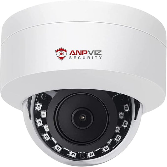 Anpviz UltraHD 4K (8MP) Security IP PoE Dome Camera Outdoor with Microphone/Audio, 3840x2160, Human Vehicle Detection, 100ft IR Night Vision, 2.8mm Wide Angle, IP66, Not PTZ,IPC-D280W-S (U Series)