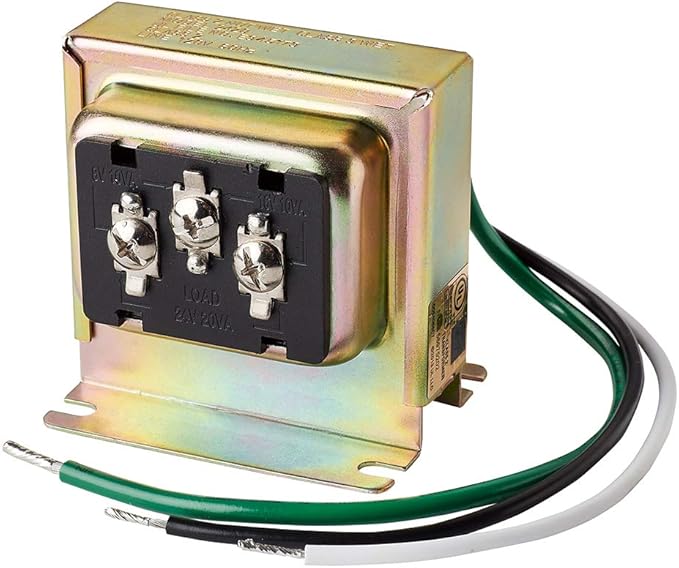 Newhouse Hardware 3TRAN Tri-Volt (8vac/10VA, 16vac/10VA or 24vac/20VA) Transformer for for Ring, Nest and Standard Doorbells 1pk