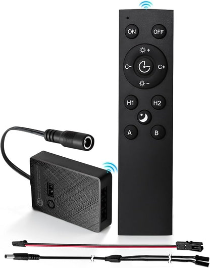 VST CCT LED Strip Controller, 2.4GHz WiFi Remote Control, Voice Control via Alexa & Google Assistant, App Control (Tuya), Touch Dimmer for Brightness & Color Temperature, 12V/24V 5A (Max 60W/120W)