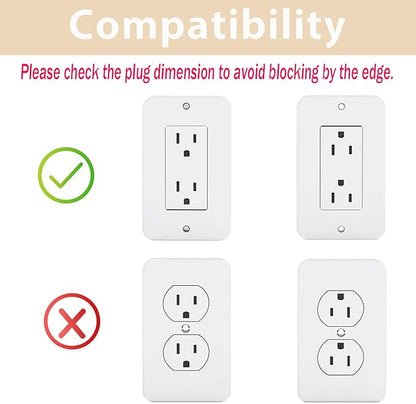 Outlet Shelf Holder Fit for Decorator Receptacle, Bathroom Decor Built-in Cable Management,Space Saving Homepod Mini,Google Home/Echo/Smart Speakers/Electric Toothbrush/Cell Phone (Decora)