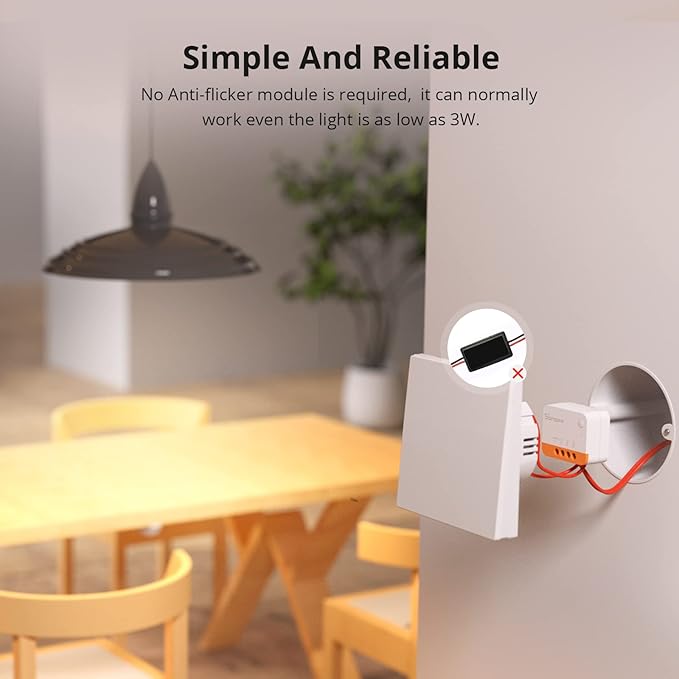 SONOFF Zigbee Smart Switch, No Neutral Conductor Required, Compatible with Alexa & Google Home, Requires Zigbee Gateway
