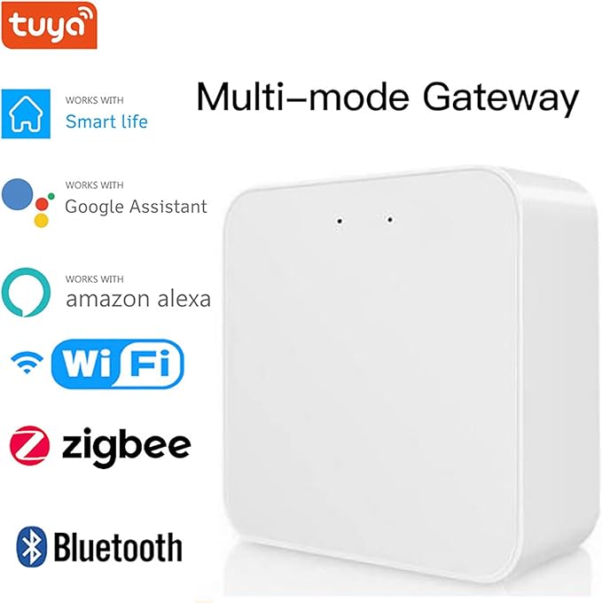 ZigBee & Bluetooth Mesh Gateway Hub: Multi-Protocol Smart Hub Gateway, Tuya ZigBee Hub Voice Control via Alexa & Google Home, Wireless Remote Controller Support All Tuya Smart Products