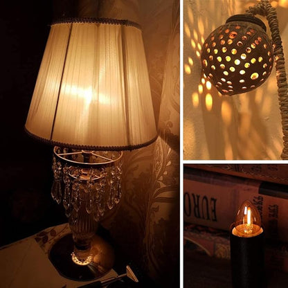 C7 LED Night Light Bulbs 0.5W, E12 Candelabra Base Candle Light Bulb Warm 2200K Equivalent 5W/7W Incandescent Bulb, Mini Light Bulbs for Chandelier Nightlight Salt Lamp Window Bulbs (2 Pack Gold)