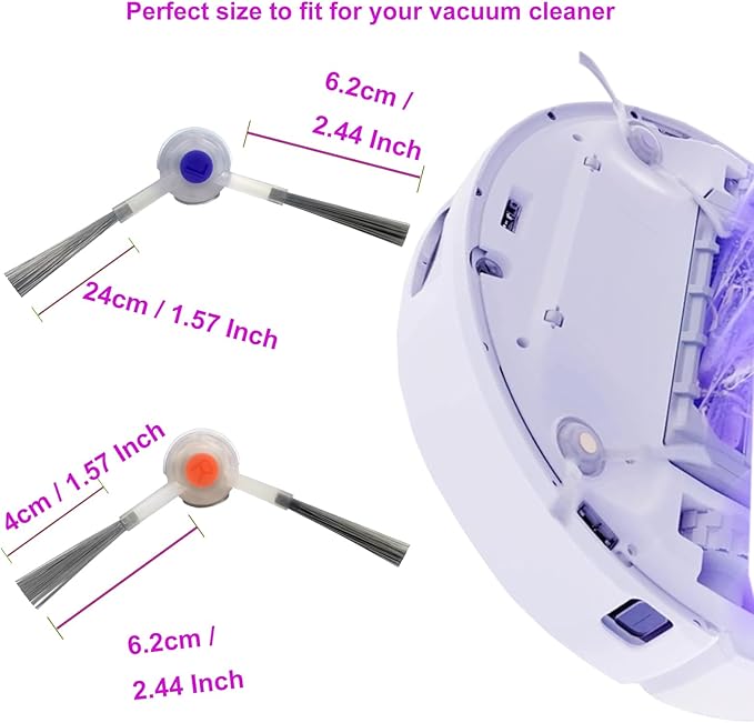 Side Brush Compatible for Narwal Freo X Ultra, Compatible for Narwal Freo X Plus Versatile Self Mop Clean Robot.(6 Pack)