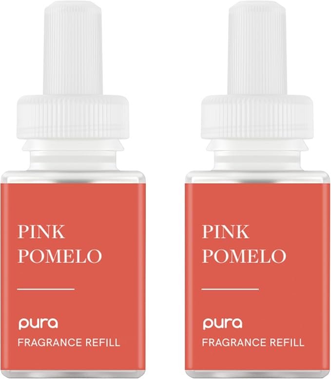 Pura Malodor Scent Refill - Smart Home Air Diffuser - Long-Lasting Premium Fragrance per Refill - Clean Diffuser Fragrance - Air Deodorizer & Odor Eliminator - 2 Pack, Pink Pomelo
