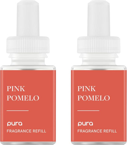 Pura Malodor Scent Refill - Smart Home Air Diffuser - Long-Lasting Premium Fragrance per Refill - Clean Diffuser Fragrance - Air Deodorizer & Odor Eliminator - 2 Pack, Pink Pomelo