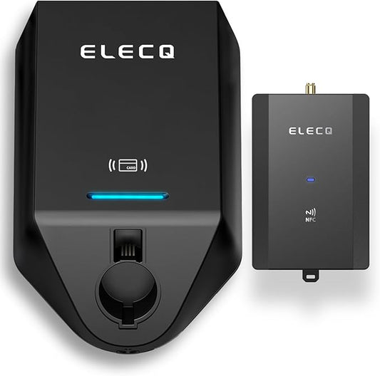 Hardwired L2 EV Charger + Power Monitor, Smart Energy Management for Home EV Charging, Active Load Management & Solar Charging Mode to Save on Costly Electrical Upgrades, Wi-Sun Connectivity