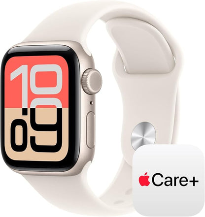 Apple Watch SE 3 [GPS + Cellular 40mm] Smartwatch with Starlight Aluminium Case with Starlight Sport Band - S/M. Fitness and Sleep Trackers, Heart Rate Monitor with AppleCare+ (2 Years)