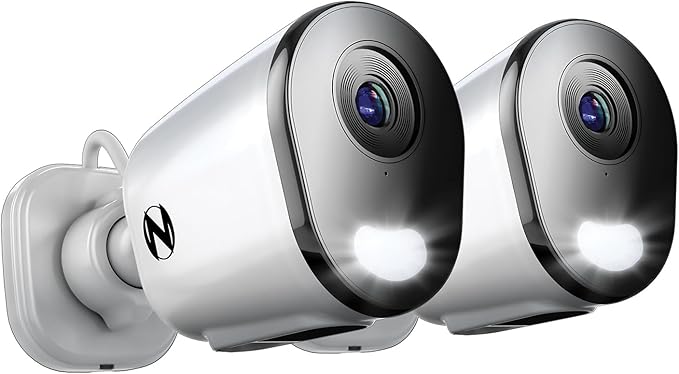 Night Owl Plug-in Wireless 4K HD Indoor/Outdoor Deterrence Camera with 2-Way Audio (2 Camera)