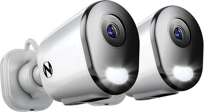 Night Owl Plug-in Wireless 4K HD Indoor/Outdoor Deterrence Camera with 2-Way Audio (2 Camera)